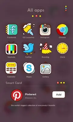 Funny Flat GOLauncher EX Theme android App screenshot 1